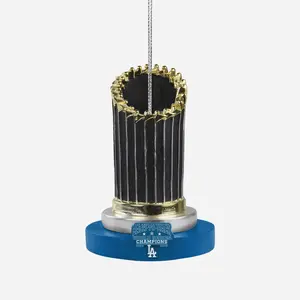 LOS ANGELES DODGERS 2025 BACK TO BACK WORLD SERIES CHAMPIONS TROPHY ORNAMENT