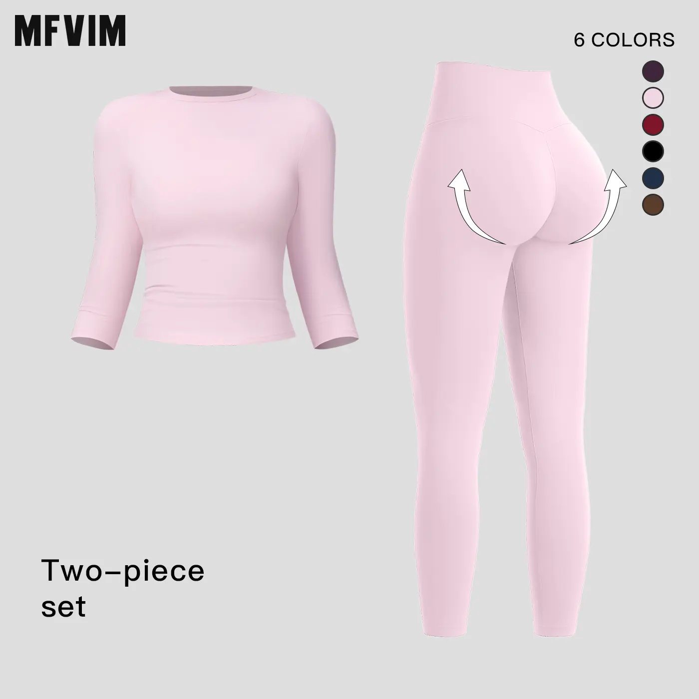 MFVIM Women’s New Fuzzy Yoga Outfit Set — High-Intensity Outdoor Fitness Compression Quick-Dry Activewear Set