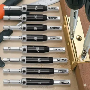 Heavy-Duty Drill Bit Set, Metal Bits, Anti-Slip, Precision Stainless Steel Guides & Durable Carbide Tips, Ideal for Metal, Wood, DIY Projects, Long-lasting, Break-Resistant Design for Efficient Use