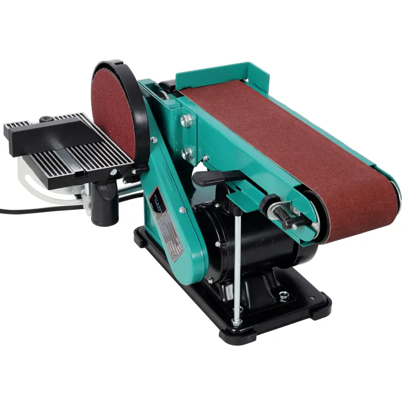 4" x 36" Belt Sander 6 Inch Disc Grinder Polisher Combo, 120V/60Hz, Bench Mount Sanding Polishing Power Tool for Woodworking & Metal Finishing, Green
