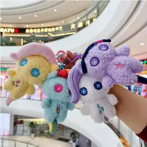 Kawaii My Little Pony Plush Backpack Pendant Keychain Twilight Sparkle Fluttershy Pinkie Pie Cute Bag Decoration Toy Gift