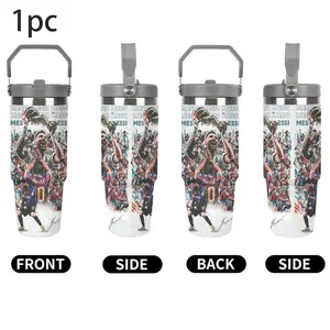 1pc 30oz 304 Stainless Steel Insulated Tumbler - messi theme, Reusable Outdoor Travel Mug with Lid, Fits in Cup Holders, Durable , Gift for All Occasions，Cool and Fashion,Suitble For Outdoor Camping