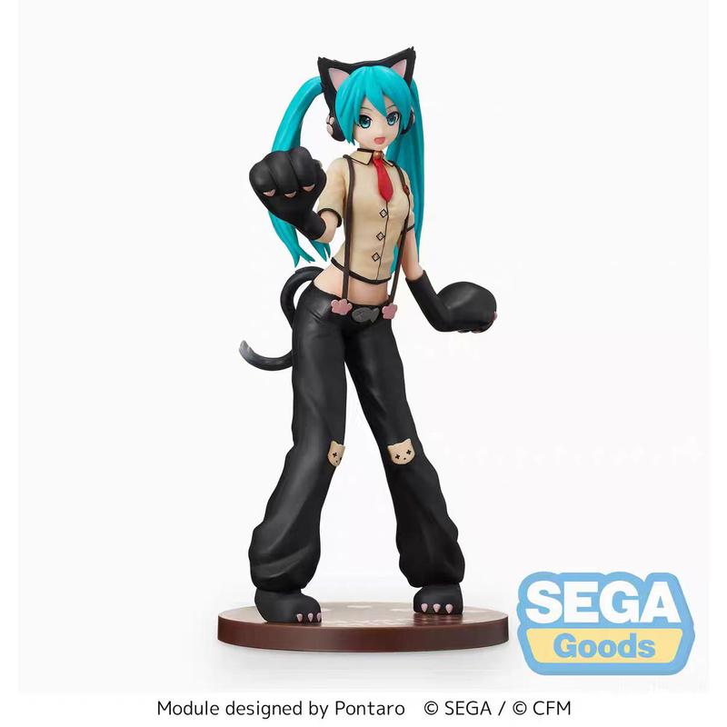 23cm SPM Series Hatsune Miku Project DIVA Kitty Cat Neko Girl Collectible Figurine Official PVC Anime Figure Table Ornament Fan Collection Holiday & Birthday Gifts