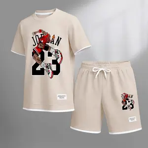 Men's No.23 Player Print Waffle Fabric Short-Sleeved Shirt And Shorts Set