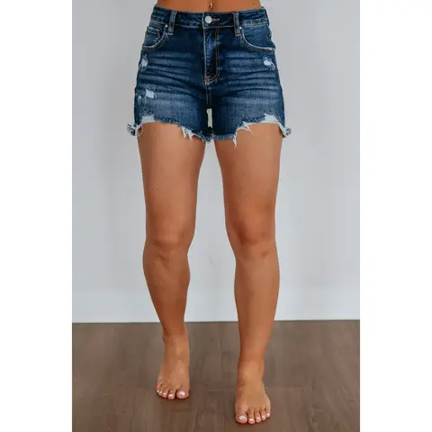 Venice Risen Shorts - Dark Wash