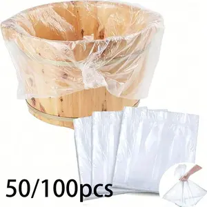 50/100 Disposable Foot Bath Bags, Portable Plastic Foot Spa Liners, Large Thin Foot Bath Inner Lining, Ideal for Home & Hotel Use