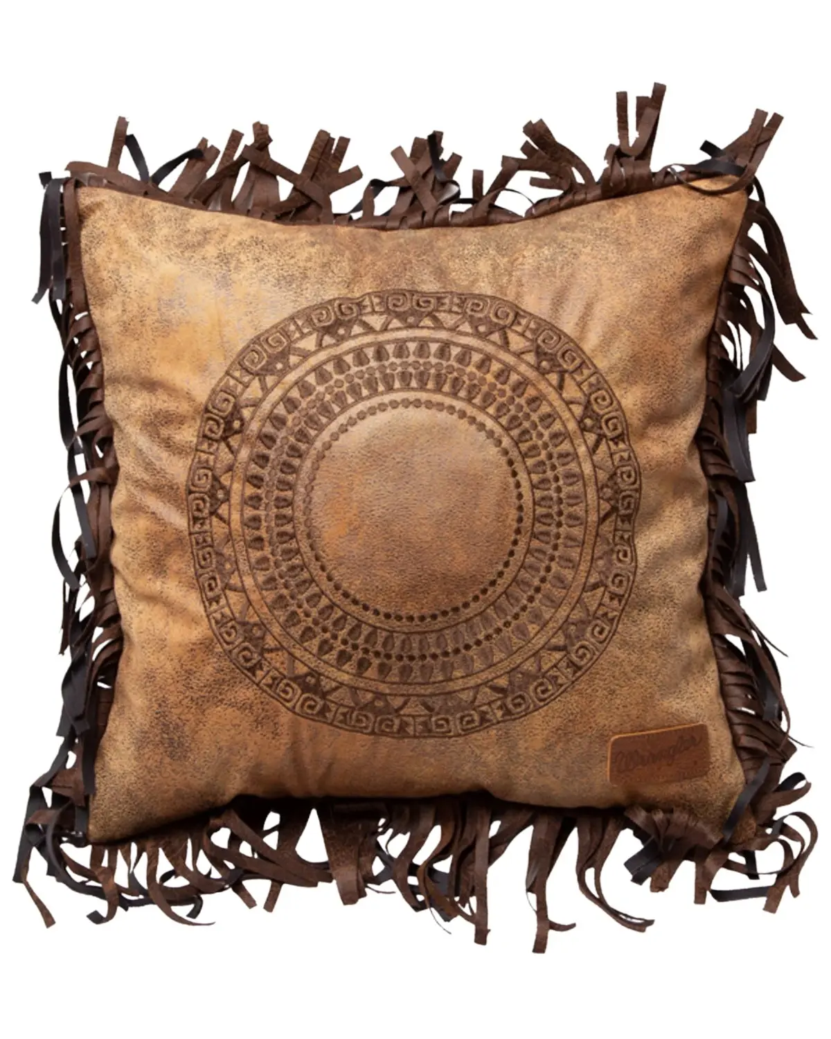 Carstens Home Unisex Circle Of Life Faux Leather Throw Pillow - Jw264