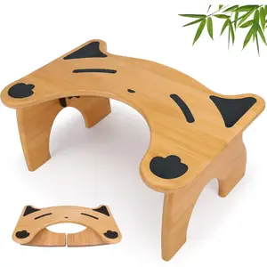 Toilet Stool for Bathroom, 7 Inches Foldable Poop Stool with Non-Slip Pads