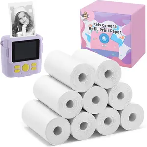 9 Rolls Instant Camera Print Refill Paper-Photo Printer Thermal Paper Rolls Instant Print Camera Refill Paper For Kids Aged 4,5,6,7,8,9,10 As Birthday Gifts