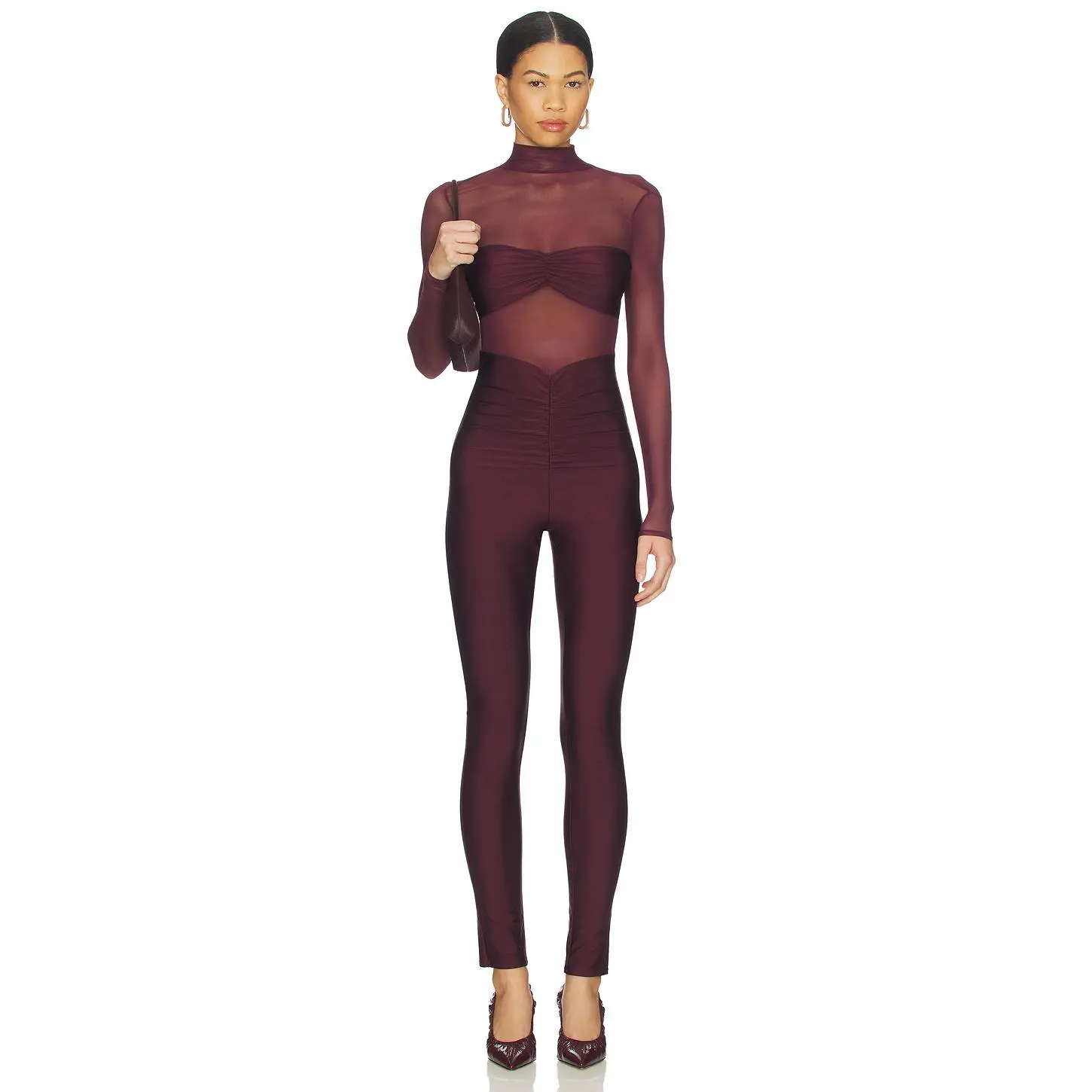 SEROYA Brietta Catsuit in Merlot