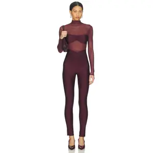 SEROYA Brietta Catsuit in Merlot