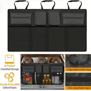 Maximize Your Car's Storage Space with this Waterproof Hanging Trunk Organizer - Perfect for SUVs!