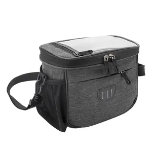 Bike Handlebar Bag with Touch Screen Phone Holder| Waterproof & Large Capacity Waterproof Bike Bag with Reflective Strips| Secure Velcro Mount for All Rides64657