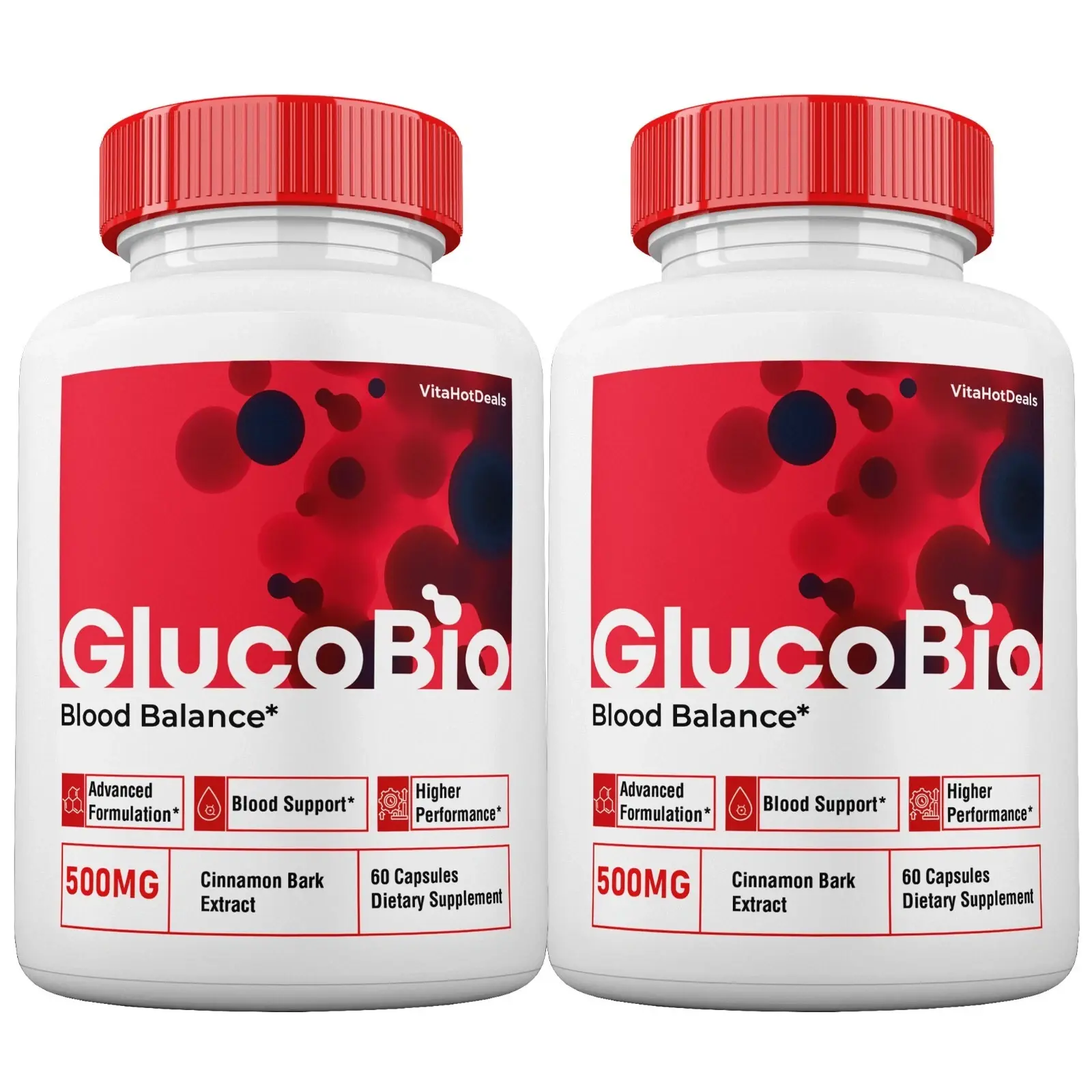 GlucoBio Blood Support Capsules, Gluco Bio Capsules (2 Pack)