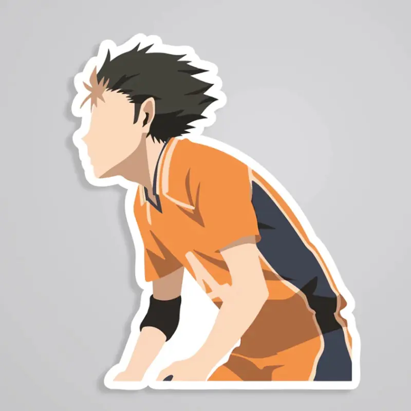 Nishinoya Yu Defense Stance Anime Stickers