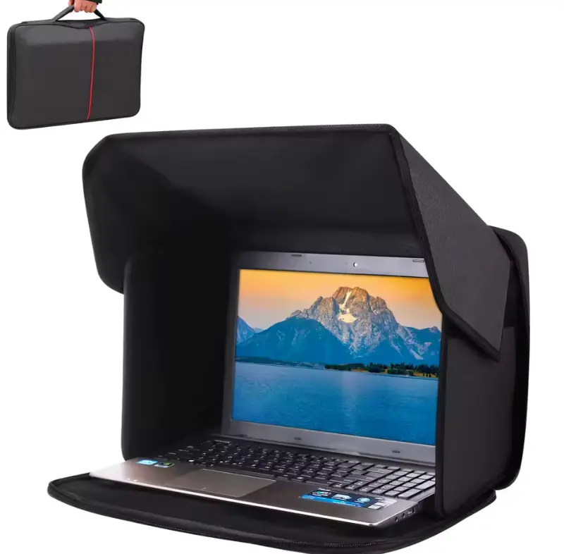 Laptop Sun Shade for Working Outside/Beach/Pool necessity, Work from Home, 12-14inch portable work