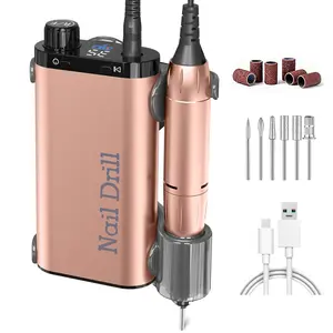 fmlave Professional Nail Drill Machine, Electric Nail File Efile Nail Tools for Acrylic Nails, Polishing, Exfoliating, 35000RPM High Speed Nail Drills for Home Salon
