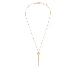 Ettika Polished Pebble Chain Lariat Necklace