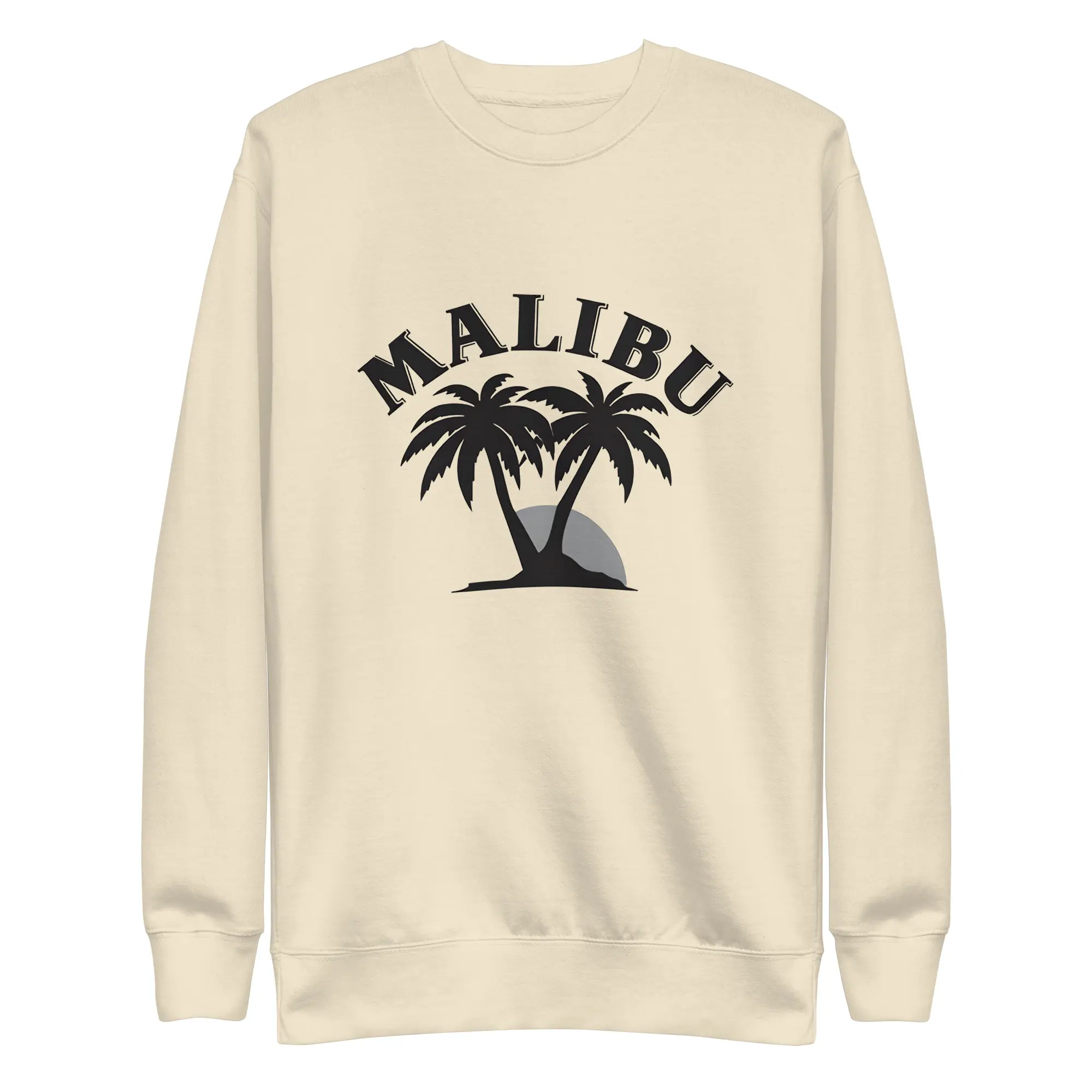 Vintage Malibu Sweatshirt | Aesthetic Oversize California Beach Crewneck | Soft & Cozy Unisex Pullover | Retro Palm Tree Graphic | Coastal Streetwear