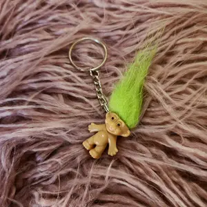 Green Vintage Troll Doll Keychain
