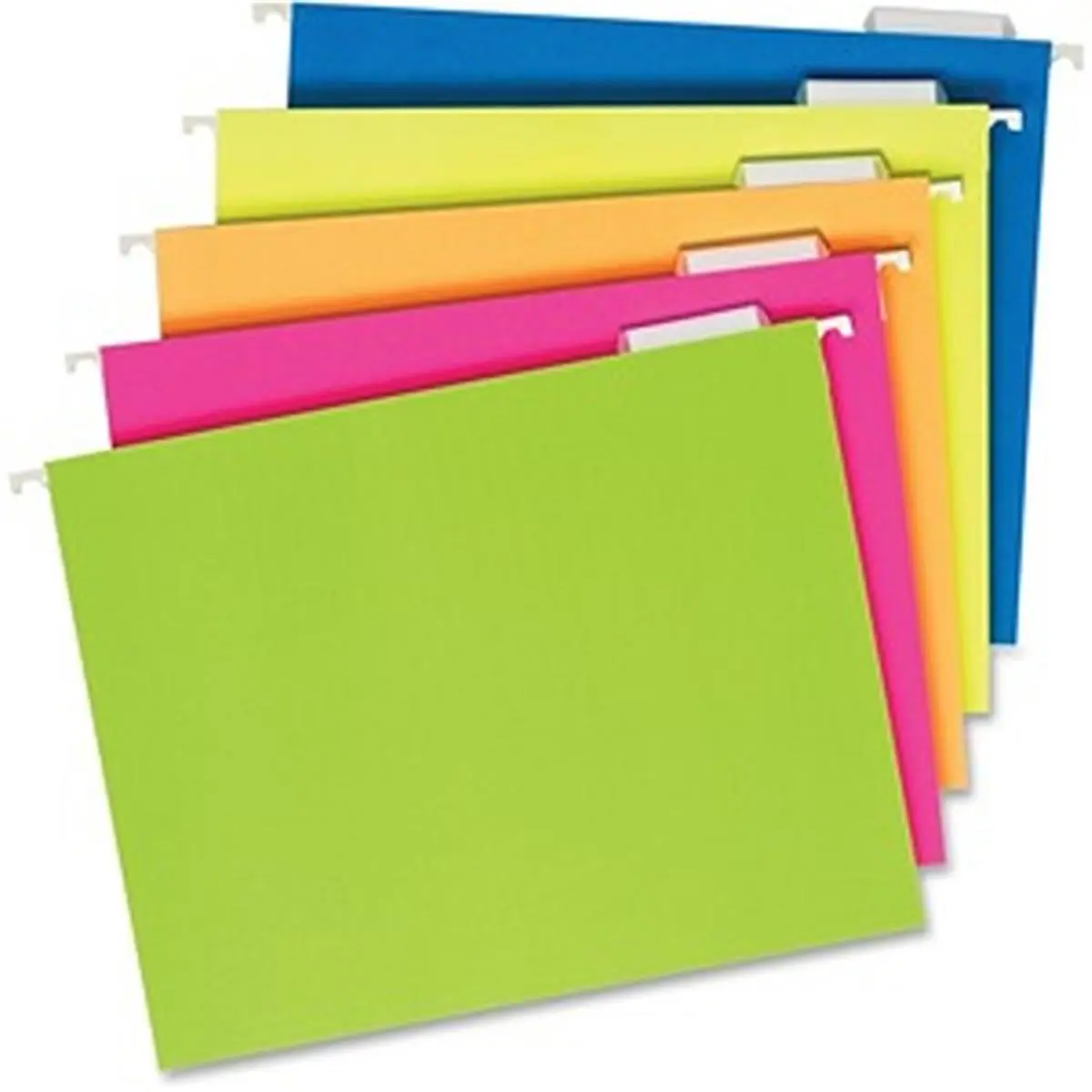 Pendaflex PFX81672 Bright Design Glow Hanging Letter File Folder, Assorted Colors, Paper, Color-Coding Documents, Quickly Find Folder, Standard: Letter - Pack of 25