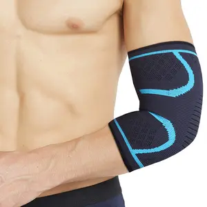 Sports Elbow Pads Men and Women Extended Sweat-wicking Knitted Nylon Elbow Pads Elbow Guard Basketball Breathable Warm Four-way Stretch Sports Protective Gear