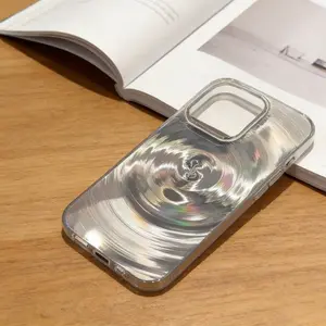 3D Ripple Texture Clear Case for iPhone 16 15 14 13 12 Pro/Pro Max/Plus  Shockproof Anti-Yellow Protective Phone Cover