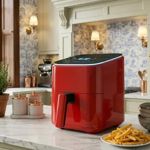 3QT Compact Air Fryer with Digital Touch Panel, Up to 400°F Temperature, Built-In Overheat Protection & Auto Shut-Off, Nonstick Dishwasher-Safe Basket for Roasting, Baking, Broiling & Reheating