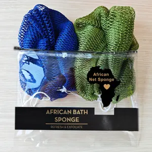 2 PCS Authentic African Exfoliating Net Bath Sponge