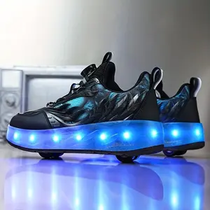 ComfyDetachableWheelSkateFashionRollerShoesWithRotatingBuckleForOutdoor