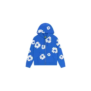 Cotton Wreath Zip Hoodie Blue "Blue" DT157