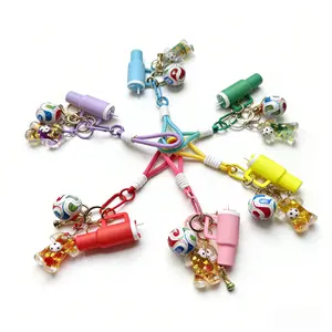 2026 World Cup Pendant Mini Lip Balm Storage Keychain Exclusive Gift for Football Fans Pastel Color Football Pendant Keychain men jewelry