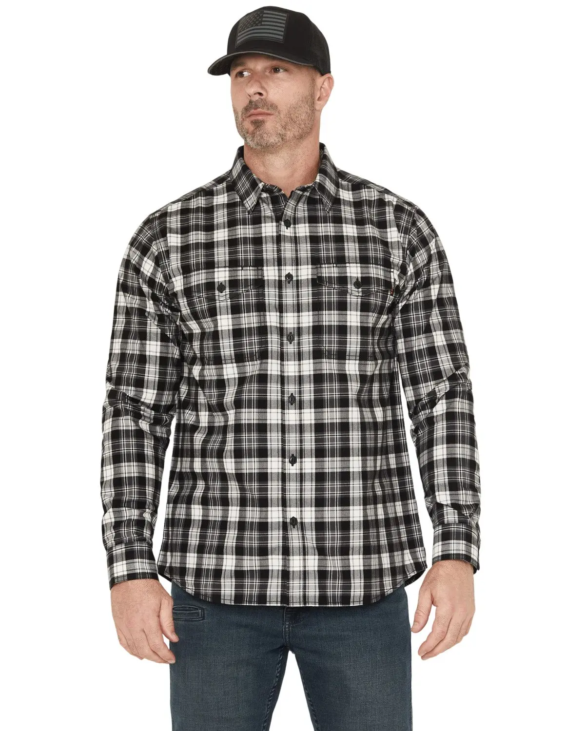 Hawx Men's Men'S Pike Plaid Print Long Sleeve Button-Down Flannel Shirt - Hxfa25fl4-Ch