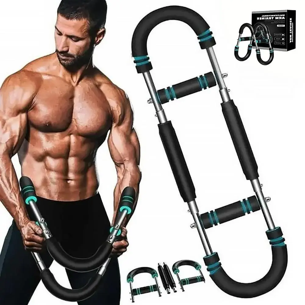 2026 Top Pro 60-90/90-120lb Adjustable Power Twister Bar, Forearm Tricep Chest Strength Trainer, Unisex Men Women Arm Resistance Bar, Light Portable Fitness Equipment