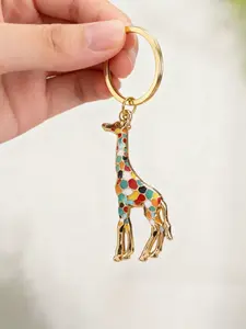 Women's keyring keychain, creative keychain, giraffe design, exquisite keychain, backpack charms and accessories, unisex style, backpack accessories, car key pendants and accessories, keychain accessories, African travel souvenirs
