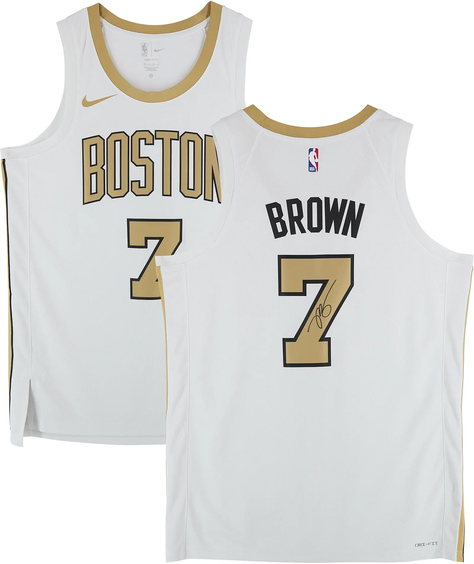Jaylen Brown Boston Celtics Autographed Nike White 2025-26 City Edition Swingman Jersey - Fanatics Authentic Certified