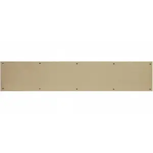 212 MAIN Antique Brass Screw-Mount Kick Plate with Stainless Steel Core, 6 in. x 40 in. Blackened Gloss Lacquer Finish, Door Kick Protection, Includes Mounting Screws, Blackened Finish