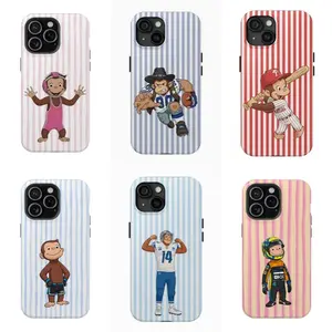 Curious George Sports Phone Case, Playful George Case Cover CompatibleDurable Protection, Shockproof for iPhone 16/15/14/13/12/11/17 ProMax Plus for Samsung phones, suitable for both men and women, an excellent choice for Halloween, Christmas and Thanks