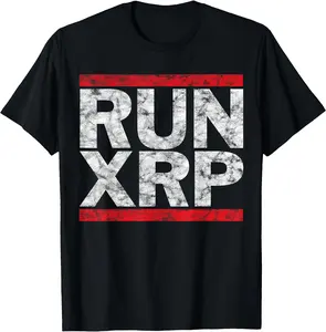 RUN XRP Crypto Ripple XRP to the moon Unisex T-Shirt Cotton Menswear Man Classic