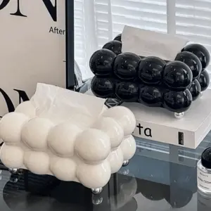 Modern Bubble Cloud Paper Towel Holder Cover, Plastic Paper Towel Rack for Bathroom Sink, Coffee Table & Living Room Decor, Minimalist Cloud Design, Minimalist Cloud Shape, Aesthetic Appeal, Bathroom Accessories