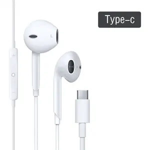 Type C & Lightning Wired Earbuds, In-Ear Headphones, Universal Audio Compatibility for iPhone 16/15/14/13/12/11 Pro Max, Original Wired Earphones with Lightning Connector for Enhanced Sound Quality