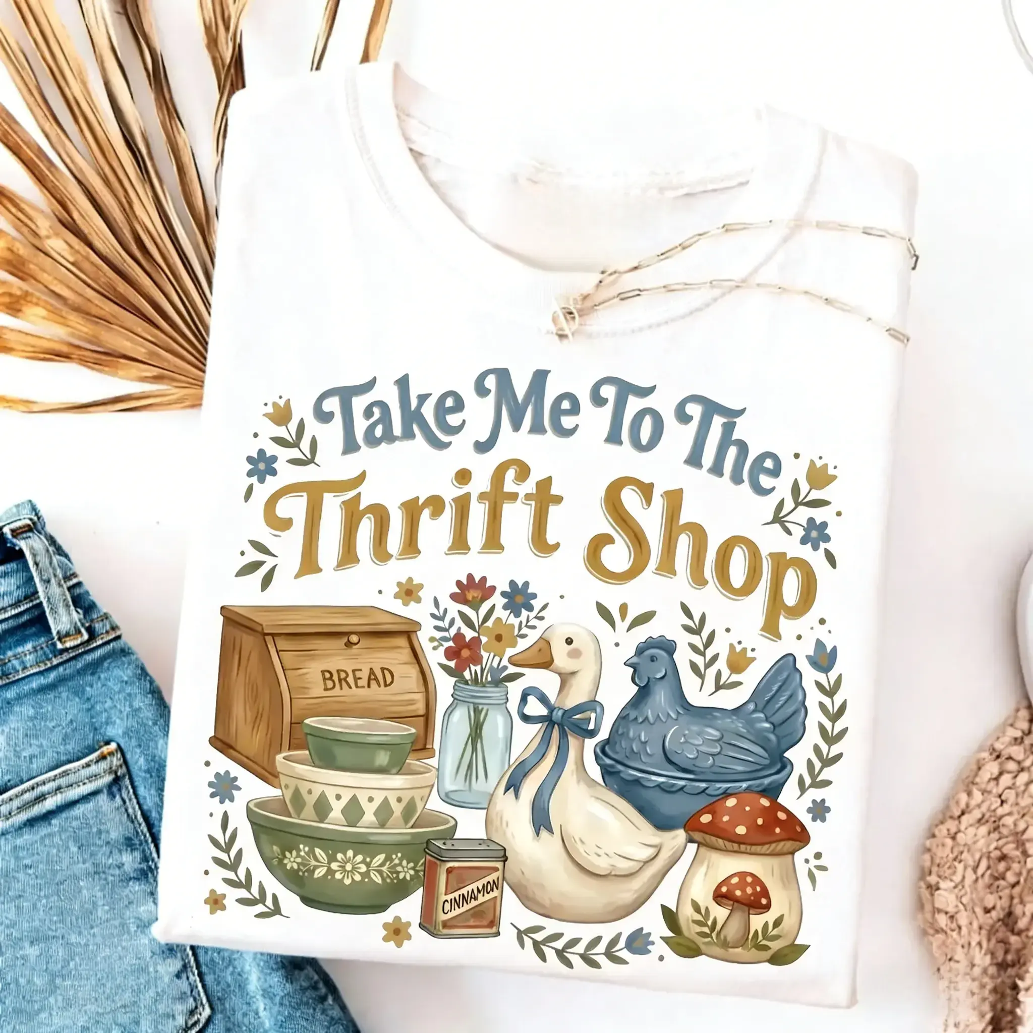 Vintage Thrift Aesthetic Graphic T Shirt, Retro Sustainable Fashion Tee, Eco Inspired Cotton Shirt, Unisex Casual Streetwear Gift