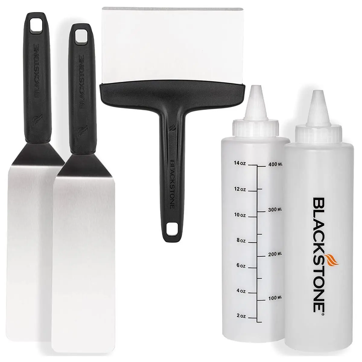 212 MAIN 5-Piece Griddle Tool Kit with Squeeze Bottle, Essential Griddle Utensils for North Atlantic Imports-Inspired Grilling, Five Pieces