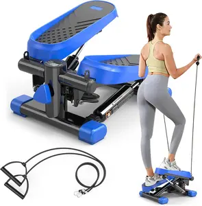 Steppers Machine at Home, Mini Stair Stepper Exercise Machine with Resistance Bands & LCD Monitor
