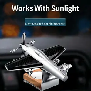 [Hot Item] Solar Aircraft Aromatherapy Propeller Rotating Car Aromatherapy Outdoor Fresh Creative Car Ornament
