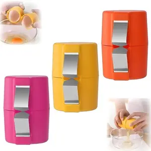 Multi-Function Eggshell Cracker Tool, Egg Separator & Cutter for Cooking, Baking, Camping, Handy Portable Lightweight Egg Breaking Device for Fresh Eggs, Kitchen Gadgets