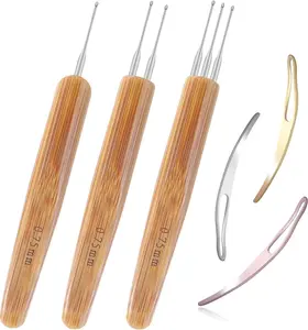 6PCS Dreadlock Crochet Hooks: Durable 0.75mm Needle & Interlocking Tool for Locs, Perfect for Real Dreadlock Maintenance & Styling