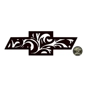 Tooled Leather Chevy Car Sticker, Stylish Durable Universal Car Sticker for Vehicle Exterior Decoration & Personalization