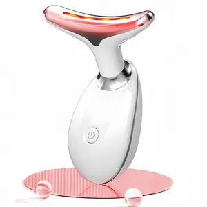 Cotsoco 7 Color Facial Massager Tool, Facial and Neck Massager with 7 LED Light, Skin Care Device, Facial Beauty Instrument, Suitable for Neck Facial Leg, Gift for Women Mother