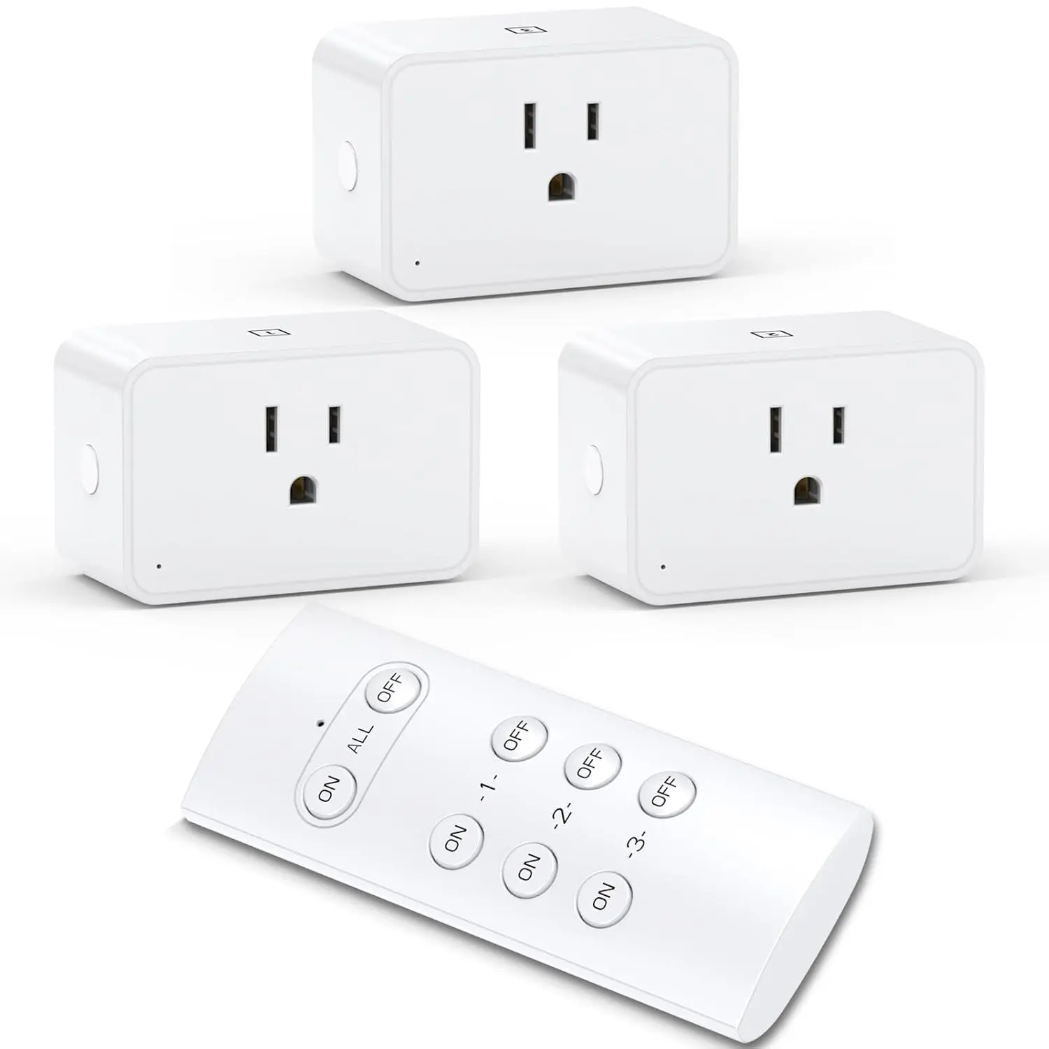 L-PSP005   Wireless Electrical Outlets with Remote Control, 1875W/15A, 100FT Range, ETL Listed - 3 Sockets + 1 Remote
